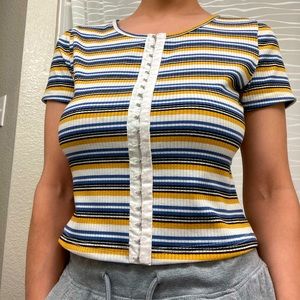 Charlotte Russe striped crop top